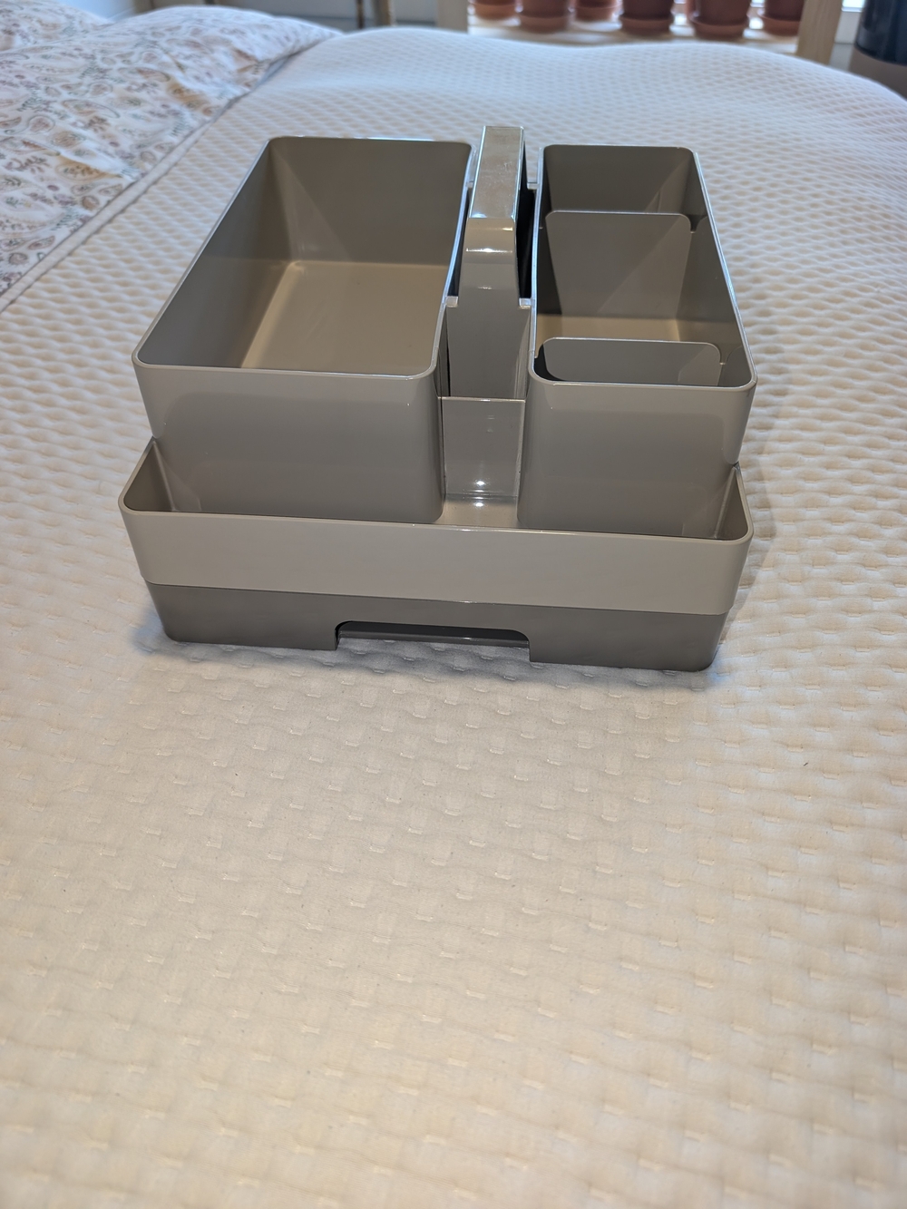 2/30$ 💓 IKEA Gray Multi-Compartment Desk Organizer